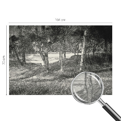 Moderne Vlies-Fototapete mit einer friedlichen Landschaft als Motiv