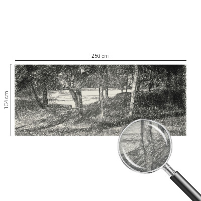 Moderne Vlies-Fototapete mit einer friedlichen Landschaft als Motiv