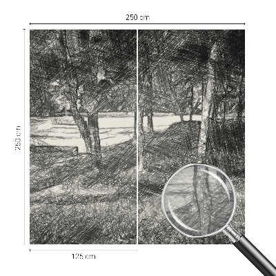 Moderne Vlies-Fototapete mit einer friedlichen Landschaft als Motiv