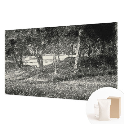 Moderne Vlies-Fototapete Eine friedliche Landschaft