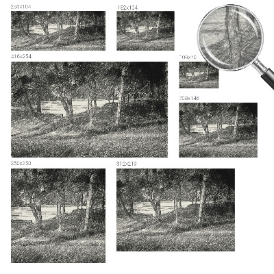 Moderne Vlies-Fototapete Eine friedliche Landschaft