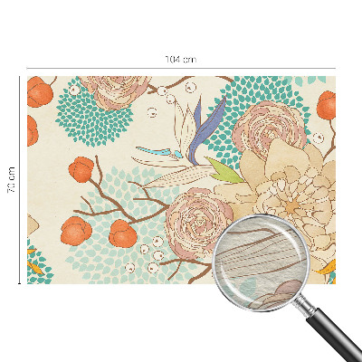 Wand-Fototapete mit einem Motiv aus fantasievollen Blumen