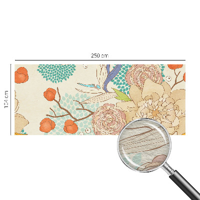 Wand-Fototapete mit einem Motiv aus fantasievollen Blumen