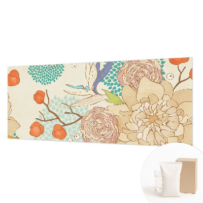 Wand-Fototapete mit einem Motiv aus fantasievollen Blumen