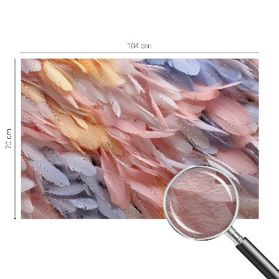 Fototapete nach Maß Pastellfarbene Federn