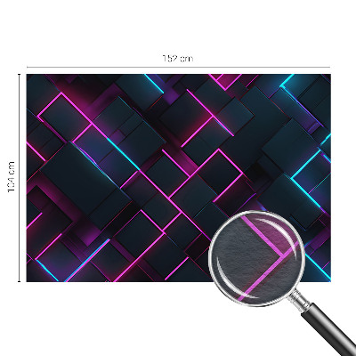 Dekorative Wand-Fototapete mit Neongeometrie-Motiv