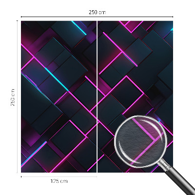 Dekorative Wand-Fototapete mit Neongeometrie-Motiv