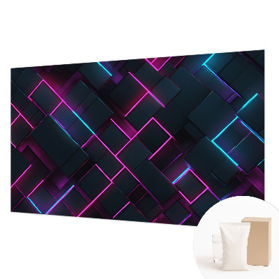 Dekorative Wand-Fototapete mit Neongeometrie-Motiv