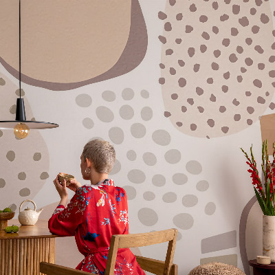 Fototapete fürs Wohnzimmer mit feinem Punktemotiv