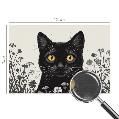 Fototapete fürs Kinderzimmer mit Katzen- und Blumenmotiv
