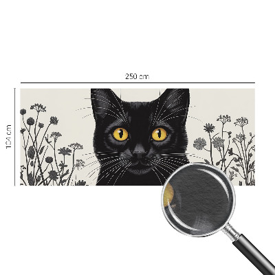 Fototapete fürs Kinderzimmer mit Katzen- und Blumenmotiv