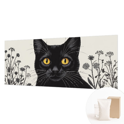 Fototapete fürs Kinderzimmer mit Katzen- und Blumenmotiv