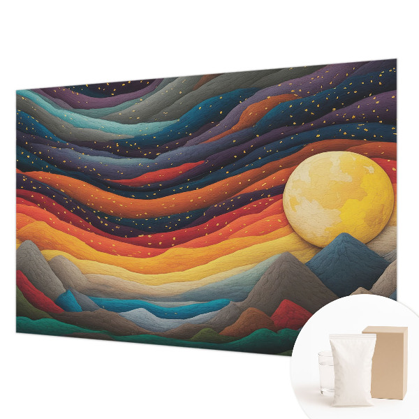 Moderne Vlies-Fototapete Farbenfrohe Berge