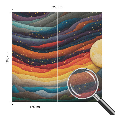 Moderne Vlies-Fototapete Farbenfrohe Berge