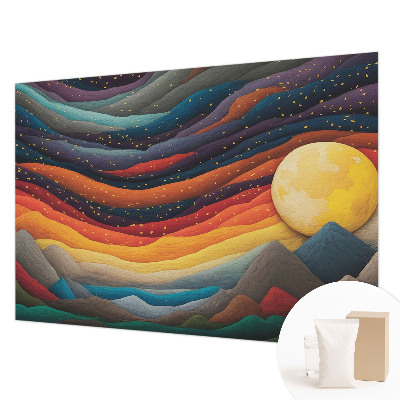 Moderne Vlies-Fototapete Farbenfrohe Berge