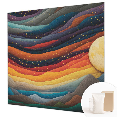 Moderne Vlies-Fototapete Farbenfrohe Berge