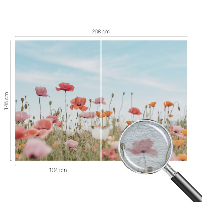 Motivtapete aus Vlies mit Mohnblumen-Motiv