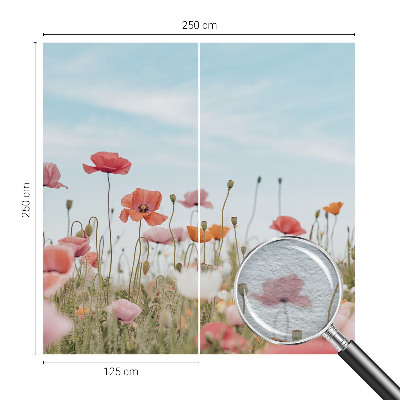 Motivtapete aus Vlies mit Mohnblumen-Motiv