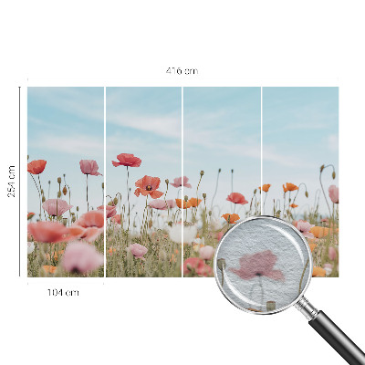 Motivtapete aus Vlies mit Mohnblumen-Motiv