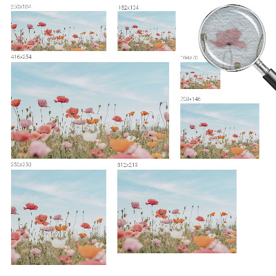 Motivtapete aus Vlies mit Mohnblumen-Motiv