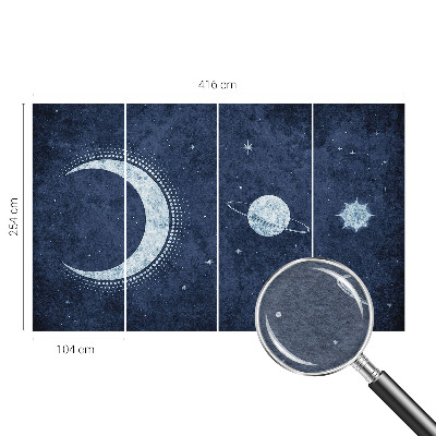 Vlies-Fototapete fürs Wohnzimmer mit Sternmotiv