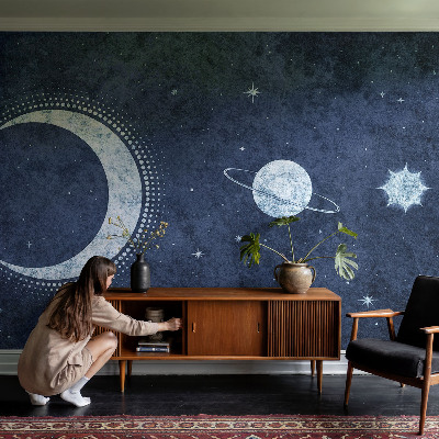 Vlies-Fototapete fürs Wohnzimmer mit Sternmotiv