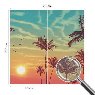 Vliestapete fürs Wohnzimmer mit einem Motiv tropischer Landschaft
