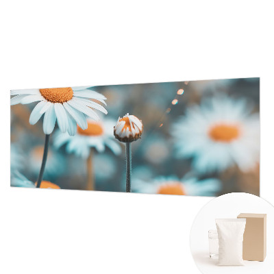 Vliestapete fürs Schlafzimmer mit Motiv in Form von Kamillenblüten