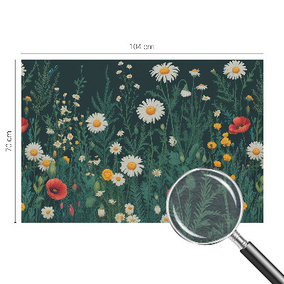 Moderne Vlies-Fototapete mit Motiv von Wildblumen