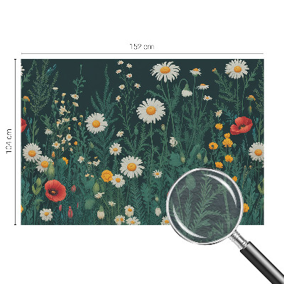Moderne Vlies-Fototapete mit Motiv von Wildblumen