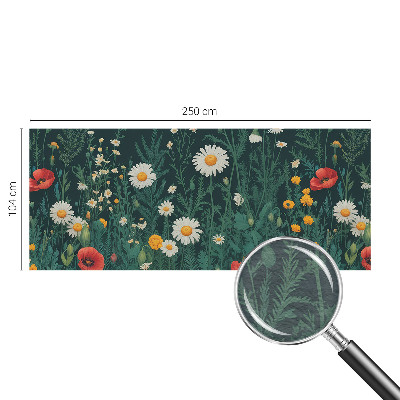 Moderne Vlies-Fototapete mit Motiv von Wildblumen
