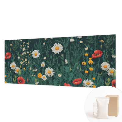 Moderne Vlies-Fototapete mit Motiv von Wildblumen