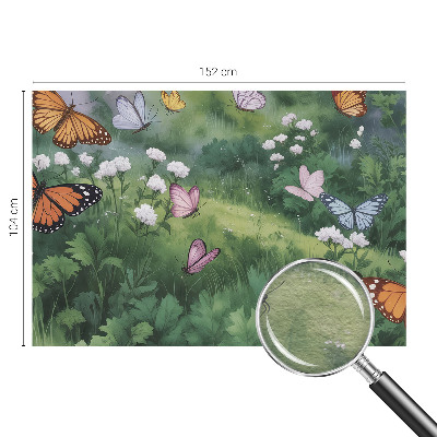 Vlies-Fototapete mit Schmetterlingen auf einer Wiese