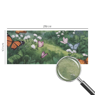 Vlies-Fototapete mit Schmetterlingen auf einer Wiese