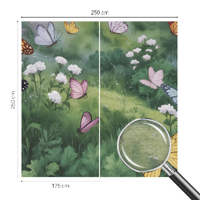 Vlies-Fototapete mit Schmetterlingen auf einer Wiese