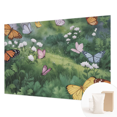 Vlies-Fototapete Schmetterlinge auf der Wiese