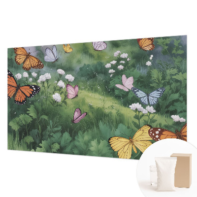 Vlies-Fototapete Schmetterlinge auf der Wiese