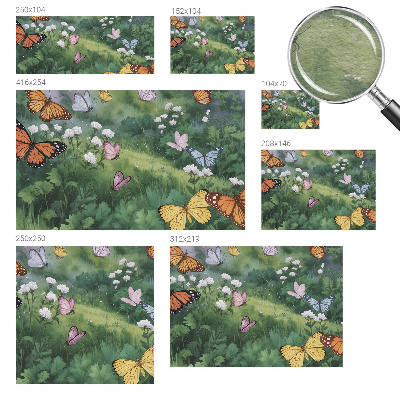 Vlies-Fototapete Schmetterlinge auf der Wiese