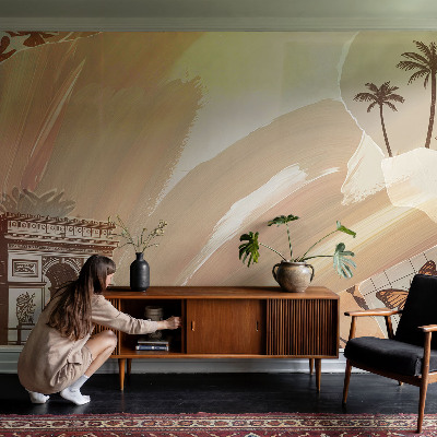 Fototapete fürs Schlafzimmer mit einem exotischen Reise-Motiv