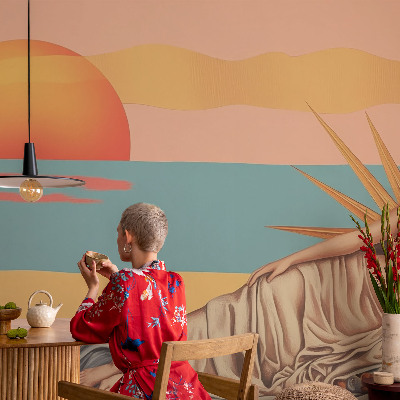 Fototapete fürs Wohnzimmer mit dem Motiv „Der Westen des Surrealismus“