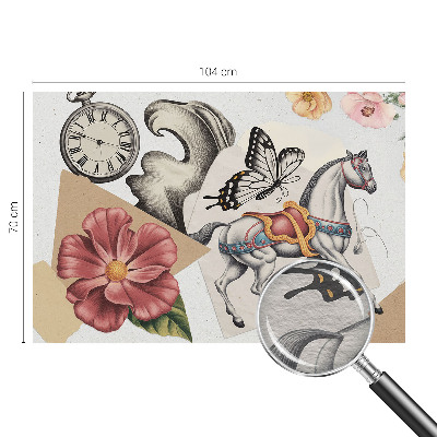 Fototapete fürs Kinderzimmer Vintage-Blumen