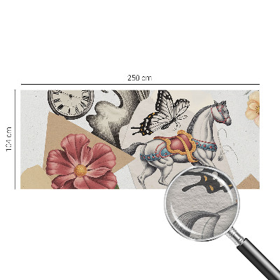 Fototapete fürs Kinderzimmer Vintage-Blumen