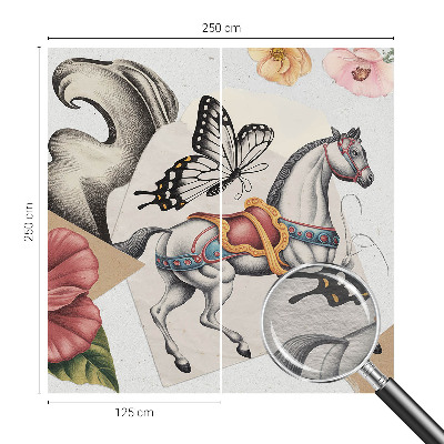 Fototapete fürs Kinderzimmer Vintage-Blumen