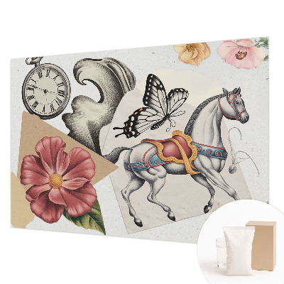 Fototapete fürs Kinderzimmer Vintage-Blumen