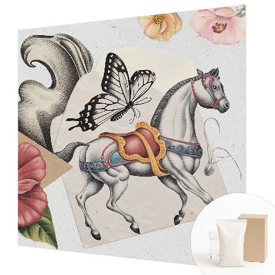 Fototapete fürs Kinderzimmer Vintage-Blumen