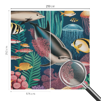 Fototapete aus Vlies mit Motiv der Unterwasserfauna