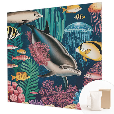 Fototapete aus Vlies mit Motiv der Unterwasserfauna