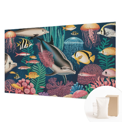 Fototapete aus Vlies mit Motiv der Unterwasserfauna