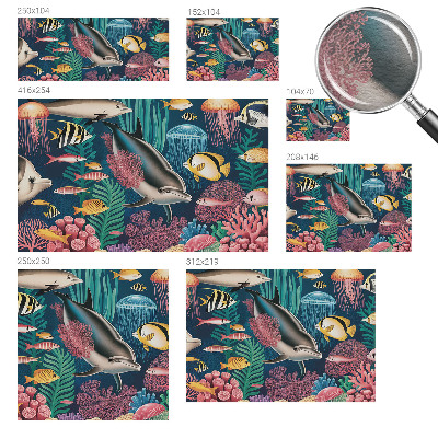 Fototapete aus Vlies mit Motiv der Unterwasserfauna