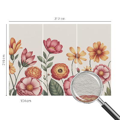 Motivtapete aus Vlies mit Blumenarrangement